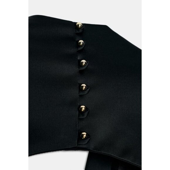 ZARA SHORT ANIMAL EMBOSSED FAUX LEATHER JACKET - Picture 11 of 11